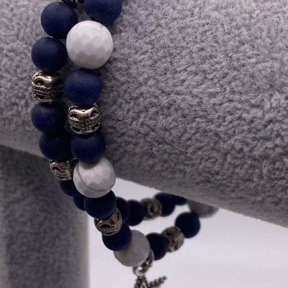 Women's Bracelet Navy and White with star charm - Picture 5 of 7